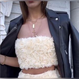 NWT Zara floral two piece set -  crop top and shorts NYC ballet limited edition